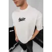 Erkek Baskılı Oversize T-shirt - Beyaz Erkek Baskılı Oversize T-shirt - Beyaz