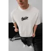 Erkek Baskılı Oversize T-shirt - Beyaz Erkek Baskılı Oversize T-shirt - Beyaz