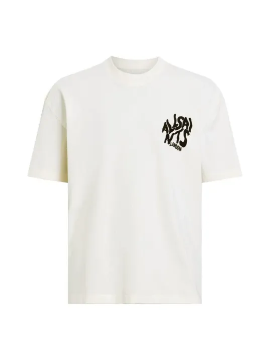 Erkek Baskılı Oversize T-shirt - Beyaz Erkek Baskılı Oversize T-shirt - Beyaz