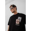 Erkek Baskılı Oversize T-shirt - Siyah Erkek Baskılı Oversize T-shirt - Siyah