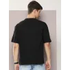 Erkek Baskılı Oversize T-shirt - Siyah