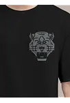 Erkek Baskılı Oversize T-shirt - Siyah