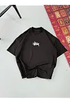 Erkek Baskılı Oversize T-shirt - Siyah