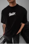 Erkek Baskılı Oversize T-shirt - Siyah Erkek Baskılı Oversize T-shirt - Siyah