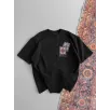 Erkek Baskılı Oversize T-shirt - Siyah Erkek Baskılı Oversize T-shirt - Siyah