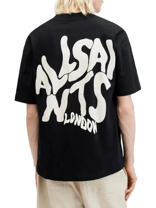 Erkek Baskılı Oversize T-shirt - Siyah Erkek Baskılı Oversize T-shirt - Siyah