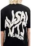 Erkek Baskılı Oversize T-shirt - Siyah
