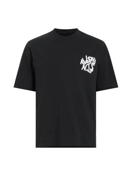 Erkek Baskılı Oversize T-shirt - Siyah Erkek Baskılı Oversize T-shirt - Siyah