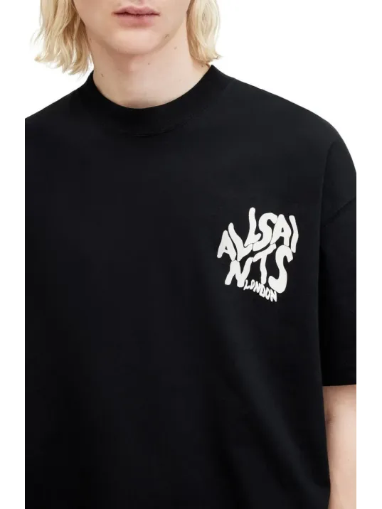 Erkek Baskılı Oversize T-shirt - Siyah Erkek Baskılı Oversize T-shirt - Siyah