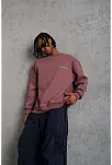Erkek Baskılı Sweat - Gül Kurusu