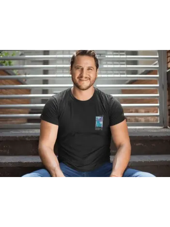 Erkek Bisiklet Yaka Baskılı Oversize T-Shirt - Siyah Erkek Bisiklet Yaka Baskılı Oversize T-Shirt - Siyah