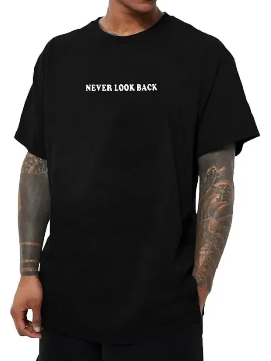 Erkek Bisiklet Yaka Kısa Kol Baskılı T-shirt - Siyah Erkek Bisiklet Yaka Kısa Kol Baskılı T-shirt - Siyah