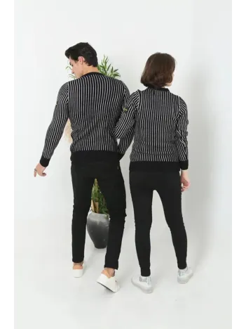 Erkek Bisiklet Yaka Yün Örmeli Triko Kazak - Siyah Erkek Bisiklet Yaka Yün Örmeli Triko Kazak - Siyah