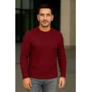 Erkek Bisiklet Yuvarlak Yaka Triko Kazak Pamuklu Kalın Fitilli Dokuma, Regular Fit Uzun Kollu Kışlık Model - Bordo Erkek Bisiklet Yuvarlak Yaka Triko Kazak Pamuklu Kalın Fitilli Dokuma, Regular Fit Uzun Kollu Kışlık Model - Bordo