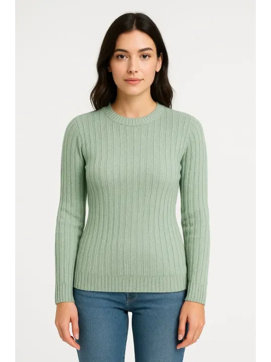 Erkek Bisiklet Yuvarlak Yaka Triko Kazak Pamuklu Kalın Fitilli Dokuma, Regular Fit Uzun Kollu Kışlık Model - Mint Yeşili Erkek Bisiklet Yuvarlak Yaka Triko Kazak Pamuklu Kalın Fitilli Dokuma, Regular Fit Uzun Kollu Kışlık Model - Mint Yeşili