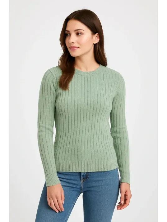 Erkek Bisiklet Yuvarlak Yaka Triko Kazak Pamuklu Kalın Fitilli Dokuma, Regular Fit Uzun Kollu Kışlık Model - Mint Yeşili Erkek Bisiklet Yuvarlak Yaka Triko Kazak Pamuklu Kalın Fitilli Dokuma, Regular Fit Uzun Kollu Kışlık Model - Mint Yeşili