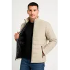 Erkek Bomber Mont Ceket – Su İtici Kumaş, Kapitone Astarlı, Fermuarlı, Kışlık - Bej Erkek Bomber Mont Ceket – Su İtici Kumaş, Kapitone Astarlı, Fermuarlı, Kışlık - Bej