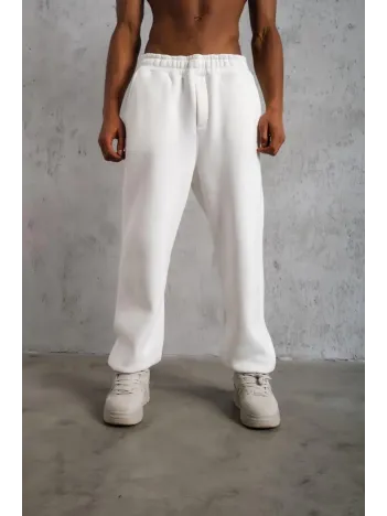 Erkek Baggy Alt Eşofman - Beyaz