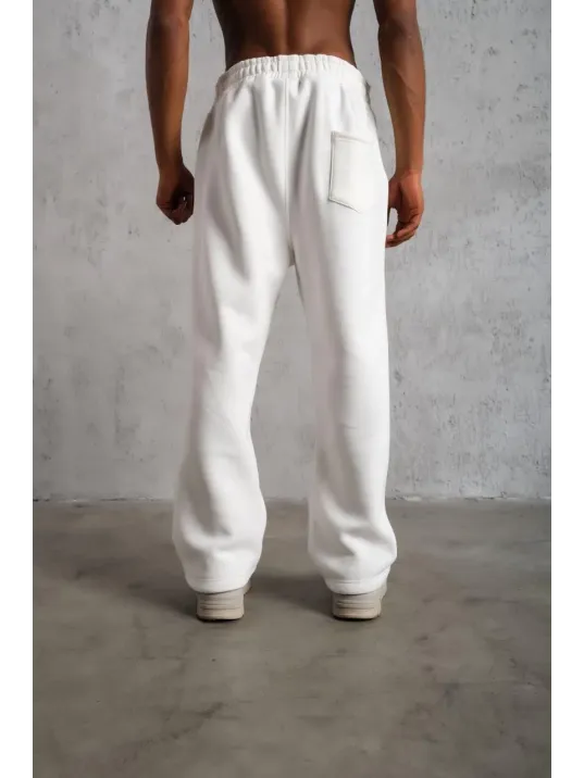 Erkek Baggy Alt Eşofman - Beyaz Erkek Baggy Alt Eşofman - Beyaz