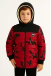 Erkek Çocuk Kamuflaj Desenli Mont İçi Sıcak Tutan Pelüş Astarlı, Kapüşonlu, Fermuarlı Kışlık Su İtici Şişme Mont - Kırmızı Erkek Çocuk Kamuflaj Desenli Mont İçi Sıcak Tutan Pelüş Astarlı, Kapüşonlu, Fermuarlı Kışlık Su İtici Şişme Mont - Kırmızı