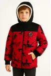 Erkek Çocuk Kamuflaj Desenli Mont İçi Sıcak Tutan Pelüş Astarlı, Kapüşonlu, Fermuarlı Kışlık Su İtici Şişme Mont - Kırmızı Erkek Çocuk Kamuflaj Desenli Mont İçi Sıcak Tutan Pelüş Astarlı, Kapüşonlu, Fermuarlı Kışlık Su İtici Şişme Mont - Kırmızı