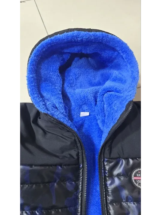 Erkek Çocuk Kamuflaj Desenli Mont İçi Sıcak Tutan Pelüş Astarlı, Kapüşonlu, Fermuarlı Kışlık Su İtici Şişme Mont - Lacivert Erkek Çocuk Kamuflaj Desenli Mont İçi Sıcak Tutan Pelüş Astarlı, Kapüşonlu, Fermuarlı Kışlık Su İtici Şişme Mont - Lacivert