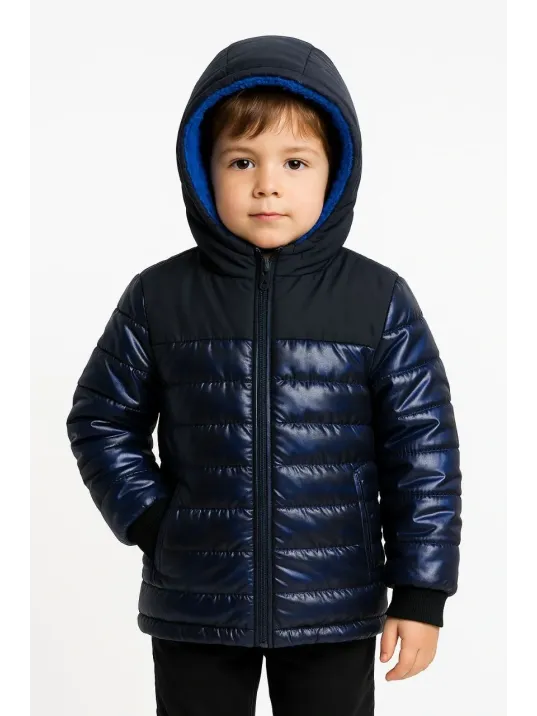 Erkek Çocuk Kamuflaj Desenli Mont İçi Sıcak Tutan Pelüş Astarlı, Kapüşonlu, Fermuarlı Kışlık Su İtici Şişme Mont - Lacivert Erkek Çocuk Kamuflaj Desenli Mont İçi Sıcak Tutan Pelüş Astarlı, Kapüşonlu, Fermuarlı Kışlık Su İtici Şişme Mont - Lacivert