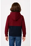 Erkek Çocuk Kapüşonlu Kanguru Cepli Parçalı Sweatshirt - Renkli