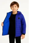 Erkek Çocuk Mont İçi Pelüş Kürk Astarlı, Kapüşonlu Fermuarlı Kışlık Şişme Sıcak Tutucu Mont - Saks Mavisi Erkek Çocuk Mont İçi Pelüş Kürk Astarlı, Kapüşonlu Fermuarlı Kışlık Şişme Sıcak Tutucu Mont - Saks Mavisi