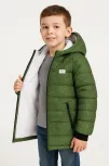 Erkek Çocuk Yeşil Desenli Mont İçi Sıcak Tutucu Pelüş Astarlı, Kapüşonlu Fermuarlı Su İtici Kışlık Şişme Mont- Haki Erkek Çocuk Yeşil Desenli Mont İçi Sıcak Tutucu Pelüş Astarlı, Kapüşonlu Fermuarlı Su İtici Kışlık Şişme Mont- Haki