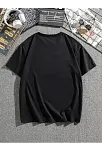 Erkek Dağ Grafikli Tişört, Yaz İçin Büyük Beden Rahat T-shirt - Siyah