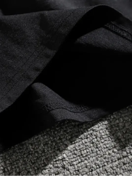 Erkek Dağ Grafikli Tişört, Yaz için Büyük Beden Rahat T-shirt - Siyah