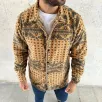 Erkek Desenli Düğmeli Polar Gömlek – Hardal Paisley Desen Yakalı, Uzun Kollu, Oversize Rahat Kalıp - Sarı Erkek Desenli Düğmeli Polar Gömlek – Hardal Paisley Desen Yakalı, Uzun Kollu, Oversize Rahat Kalıp - Sarı