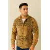 Erkek Desenli Düğmeli Polar Gömlek – Hardal Paisley Desen Yakalı, Uzun Kollu, Oversize Rahat Kalıp - Sarı Erkek Desenli Düğmeli Polar Gömlek – Hardal Paisley Desen Yakalı, Uzun Kollu, Oversize Rahat Kalıp - Sarı