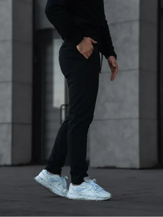 Erkek Diagonel Mikro dokulu Cepli Pantolon - Siyah Erkek Diagonel Mikro dokulu Cepli Pantolon - Siyah