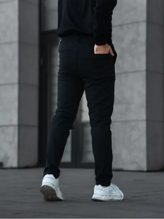 Erkek Diagonel Mikro dokulu Cepli Pantolon - Siyah Erkek Diagonel Mikro dokulu Cepli Pantolon - Siyah