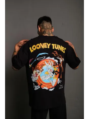 Erkek Dijital Baskılı T-Shirt - Siyah