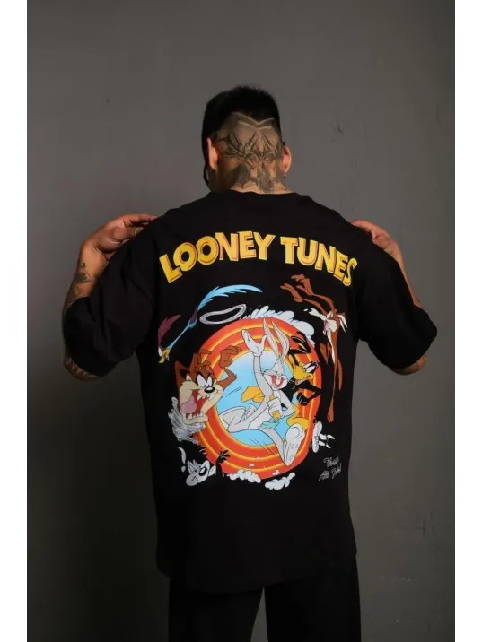 Erkek Dijital Baskılı T-Shirt - Siyah Erkek Dijital Baskılı T-Shirt - Siyah