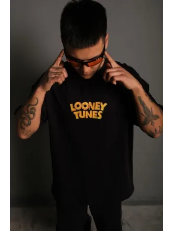 Erkek Dijital Baskılı T-Shirt - Siyah