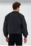 Unisex Siyah Bomber Mont – Su İtici Kumaş, Kapitone Astarlı, Fermuarlı Ve Günlük Kullanıma Uygun Ceket- Siyah