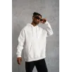 Erkek Düz Kapüşonlu Sweat - Beyaz Erkek Düz Kapüşonlu Sweat - Beyaz