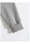 Erkek Düz Kapüşonlu Sweat - Boyalı Gri