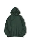 Erkek Düz Kapüşonlu Sweat - Koyu Yeşil