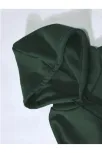 Erkek Düz Kapüşonlu Sweat - Koyu Yeşil