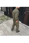 Erkek Fitilli Kadife Cepli Buggy Pantolon Oversize Rahat Kalıp - Haki