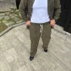 Erkek Fitilli Kadife Cepli Buggy Pantolon Oversize Rahat Kalıp - Haki Erkek Fitilli Kadife Cepli Buggy Pantolon Oversize Rahat Kalıp - Haki