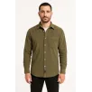 Erkek Fitilli Kadife Cepli Gömlek Oversize Rahat Kalıp - Haki Erkek Fitilli Kadife Cepli Gömlek Oversize Rahat Kalıp - Haki