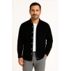 Erkek Fitilli Kadife Cepli Gömlek Oversize Rahat Kalıp - Siyah Erkek Fitilli Kadife Cepli Gömlek Oversize Rahat Kalıp - Siyah