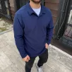 Erkek Fitilli Polar Sweatshirt – Düğmesiz Polo Yaka, Oversize Rahat Kalıp, Kalın Polar Kumaş, Kışlık ve Baharlık Şık Günlük Üst - Lacivert