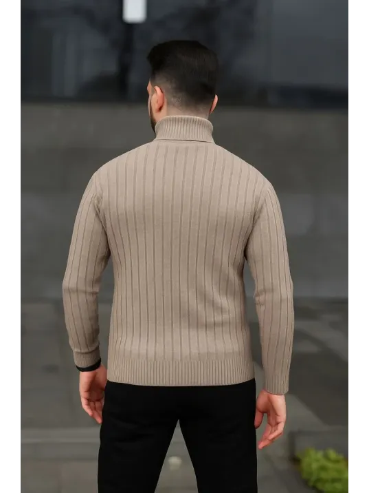 Erkek Fitilli Triko Kazak 2'li Set Bej Siyah Regular Balıkcı Yaka Tam Boğazlı Triko Seti Modeli Kazak Erkek Fitilli Triko Kazak 2'li Set Bej Siyah Regular Balıkcı Yaka Tam Boğazlı Triko Seti Modeli Kazak